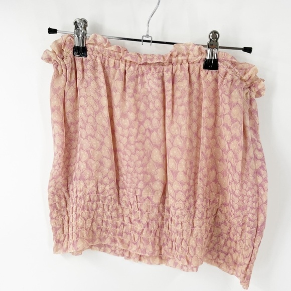 ✅ JILL STUART PINK HEART SILK STRAPLESS TOP SIZE 2 - Picture 2 of 5